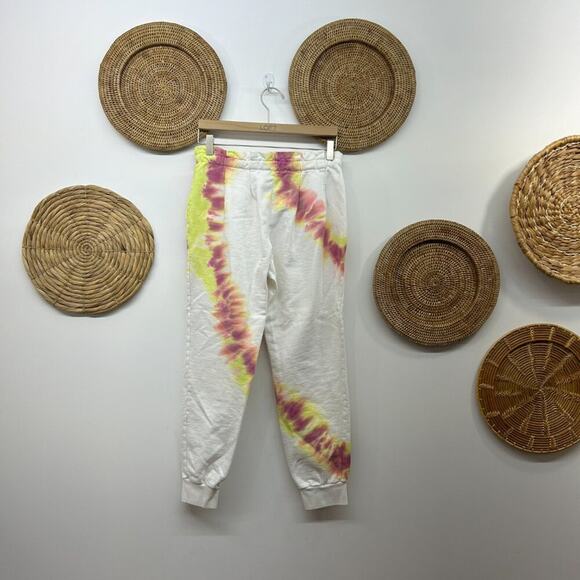 Something Navy Colorful Tie Dye Drawstring Cotton Sweats Sweat Pants Medium - Picture 2 of 7